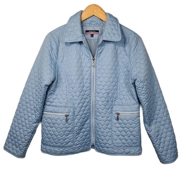 MARCELLE RENEE ACTIVE Baby Blue  Puffer Jacket - Picture 1 of 9
